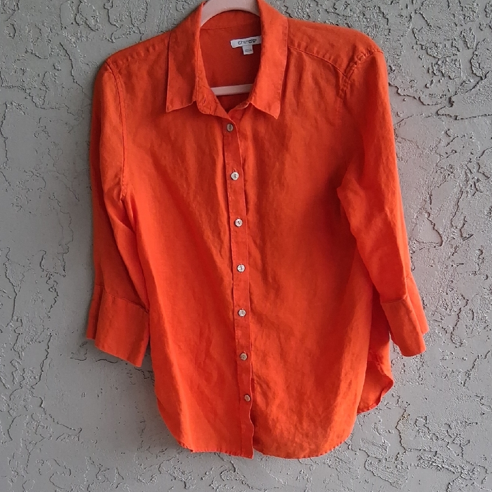 Chico's Vibrant Orange Blouse